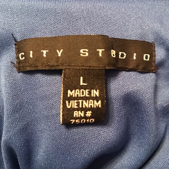 City Studio Blue Belted Dress - Picture 4 of 6